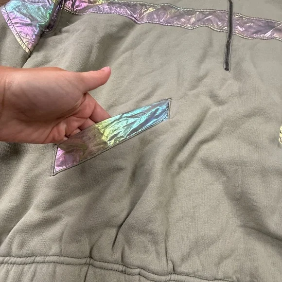 FP Movement by Free People Away we Go Half Zip Pullover Olive Sz L NWT Oversized - Picture 16 of 16